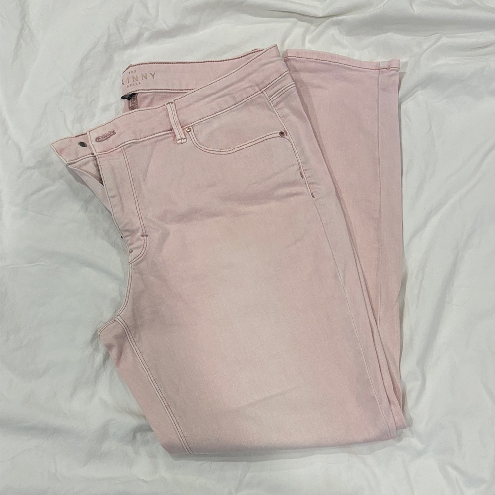 White House Black Market Light Pink Skinny Jeans